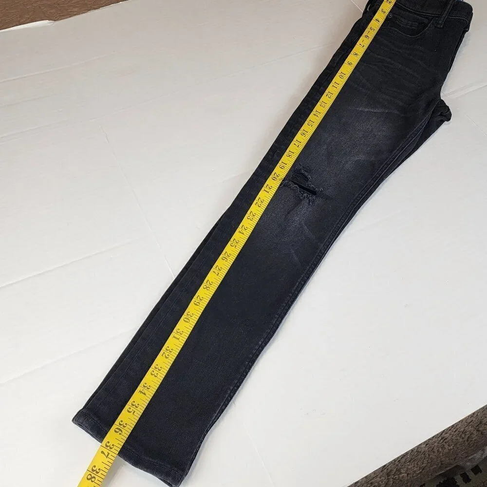 Gap black distressed skinny jeans boy sz 14